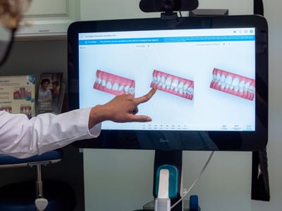 closeup of a patient's dental X-rays